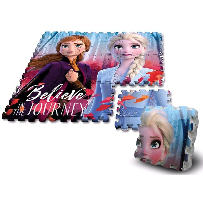 Covoraș puzzle, Disney Frozen 2, Multicolor, Set 9 piese