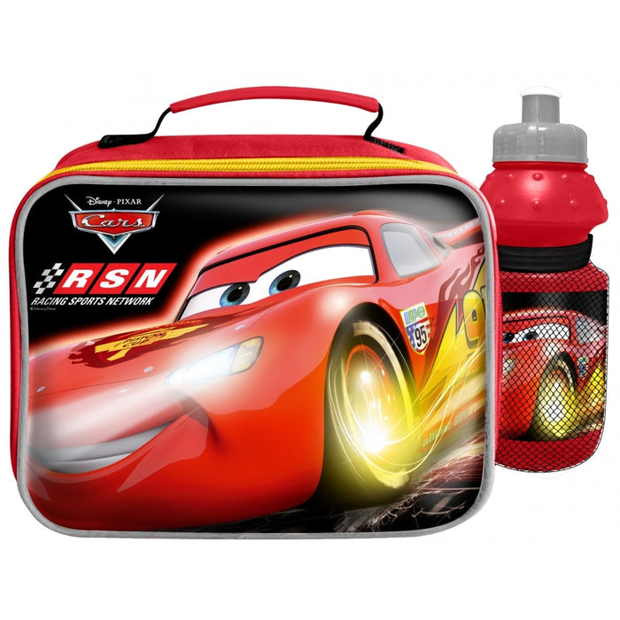 Geantă izotermă, Disney Cars, roșu, cu sticlă de apă