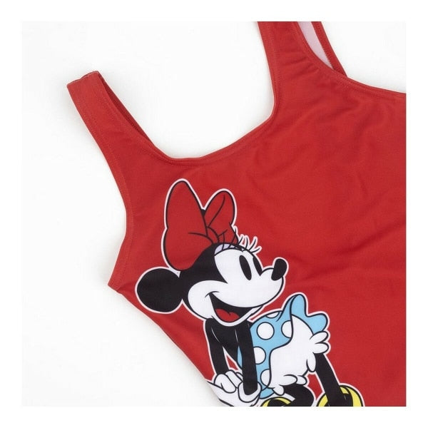 Costum de Baie Copii, Disney, Minnie Mouse, Roșu, 4 ani