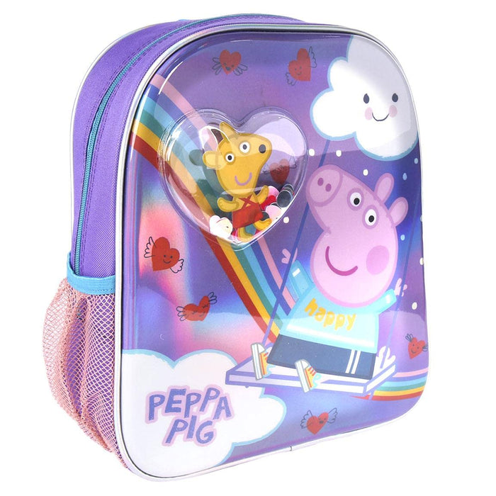 Ghiozdan copii, Peppa Pig, Confeti, mov, 25x31x10 cm