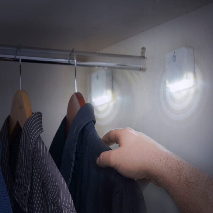 Lampa LED cu senzor, Innovagoods, alb, 2 unități