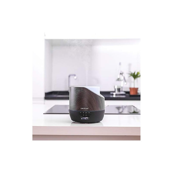 Umidificator, Cecotec PureAroma 500 Smart, lemn închis, 500 ml