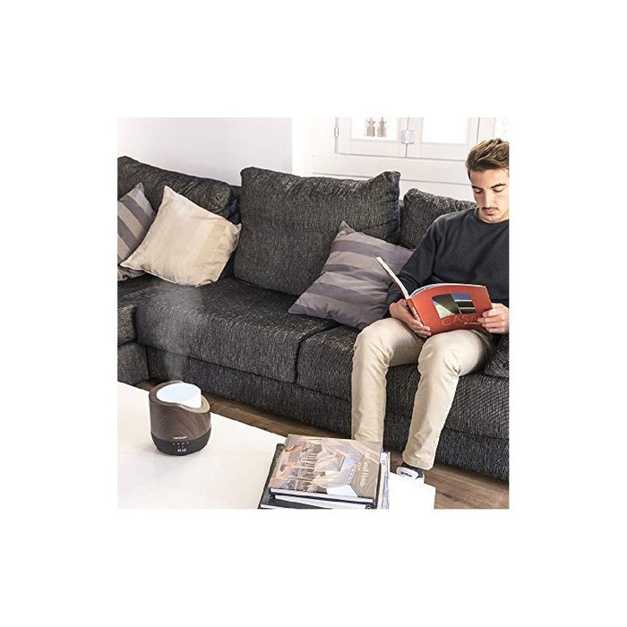Umidificator, Cecotec PureAroma 500 Smart, lemn închis, 500 ml