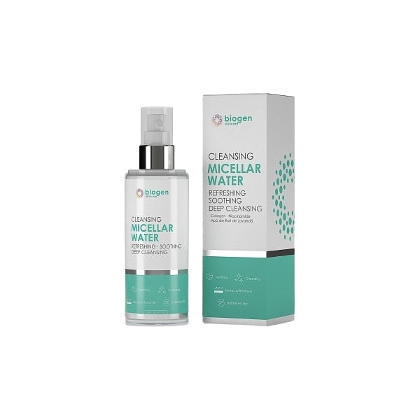 Apă micelară, Biogen, colagen, niacinamide, lavandă, 125 ml