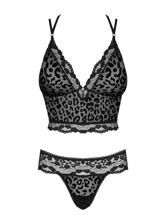 Set lenjerie două piese, Obsessive Giully, S/M, negru