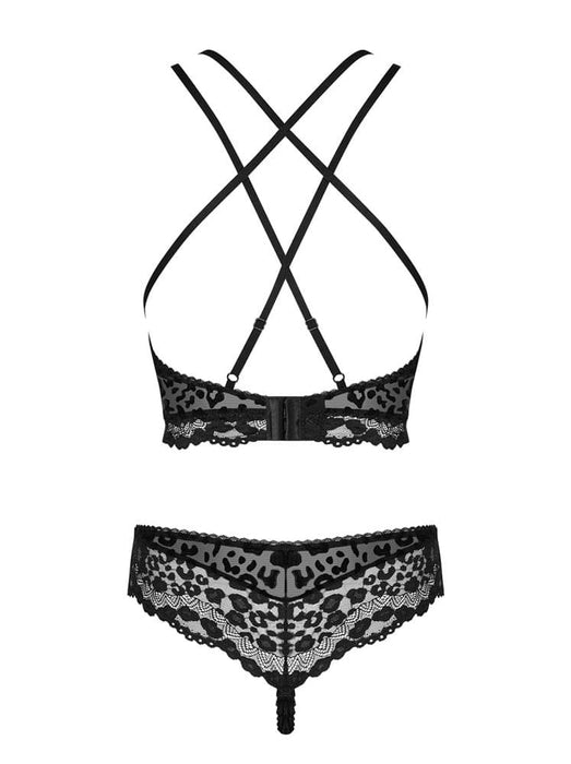 Set lenjerie două piese, Obsessive Giully, S/M, negru