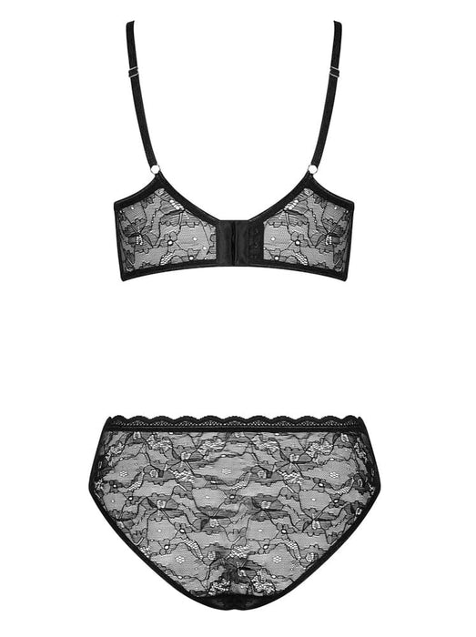 Set Lenjerie, Obsessive Laurise, Negru, L/XL