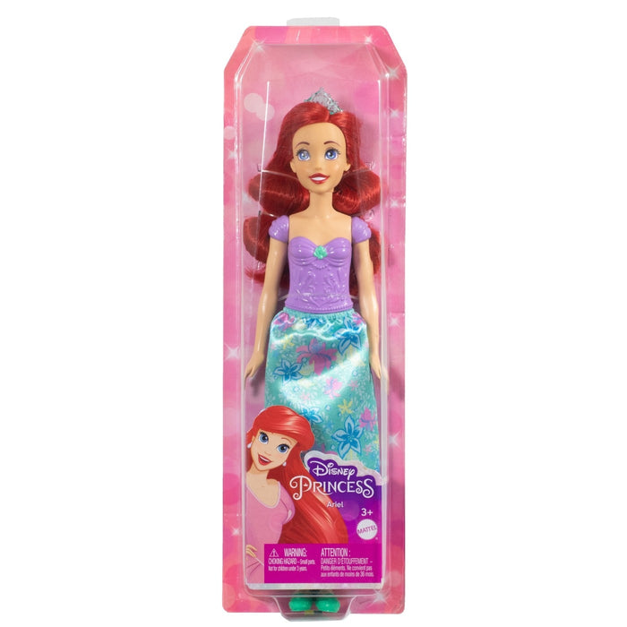 Păpușă Disney, Ariel, rochie caracteristică, păr roșu