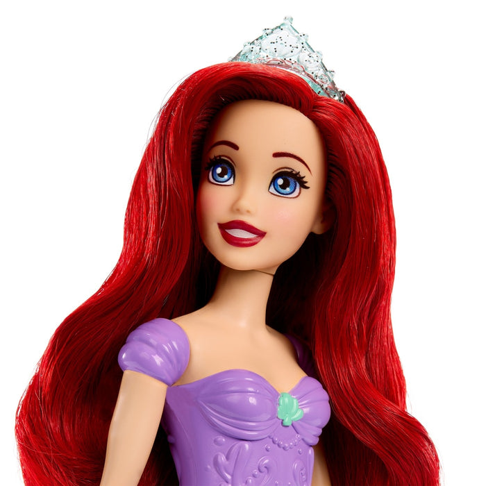Păpușă Disney, Ariel, rochie caracteristică, păr roșu