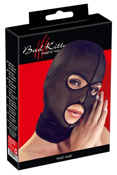 Masca pentru cap, Bad Kitty, negru, elastic