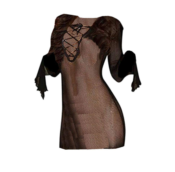Rochie mini, Chilirose CR 3609, neagră, mărime S/M