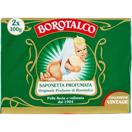 Săpun solid, Borotalco, parfum classic, 100g, set 2 bucăți