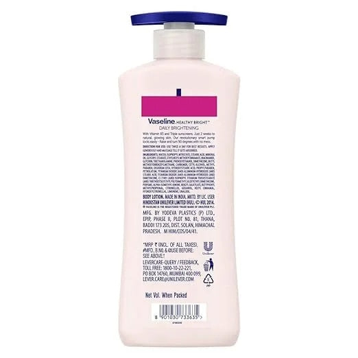Loțiune corp, Vaseline, Healthy Bright, 600 ml, roz