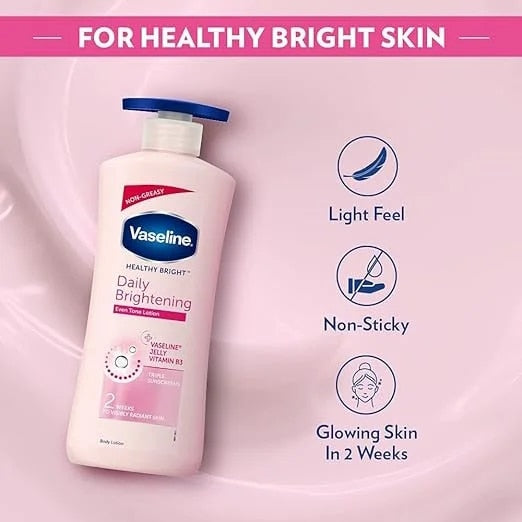Loțiune corp, Vaseline, Healthy Bright, 600 ml, roz