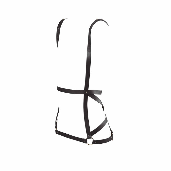 Ham de Rochie, Bijoux Indiscrets Maze, Negru, Curele Vegane