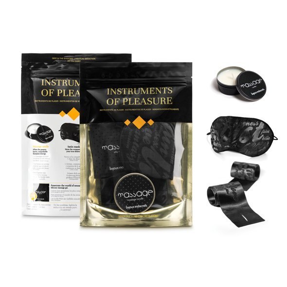 Set mască ochi cu lumânare, Bijoux Indiscrets, negru