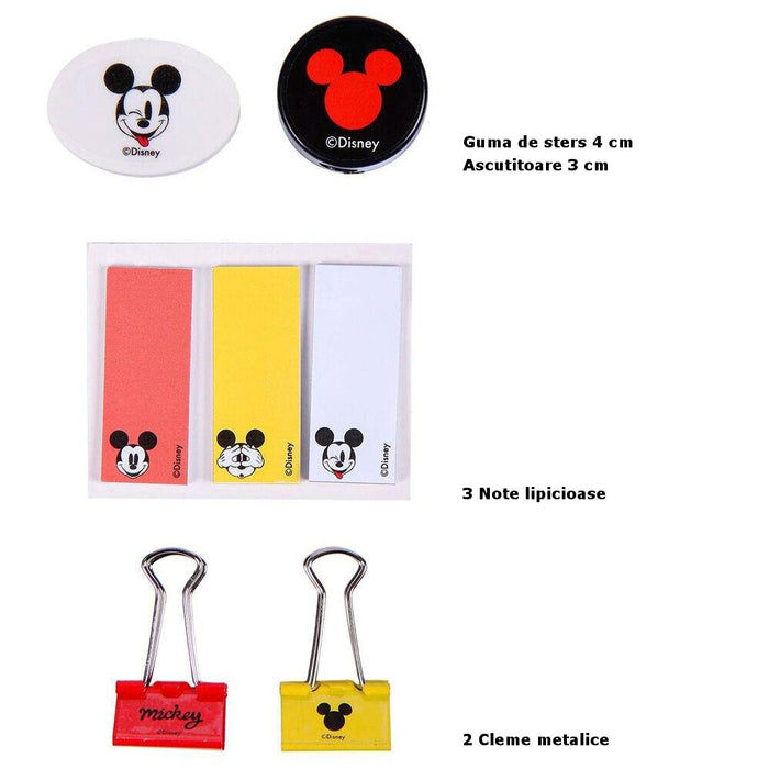 Set papetărie, Disney, Mickey Mouse, 12 piese