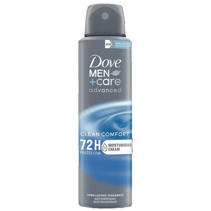 Deodorant spray bărbați, Dove, Clean Comfort Advanced 72h, 150 ml