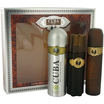 Set cadou bărbați, Fragluxe Cuba Gold, Eau De Toilette + After Shave + Deodorant