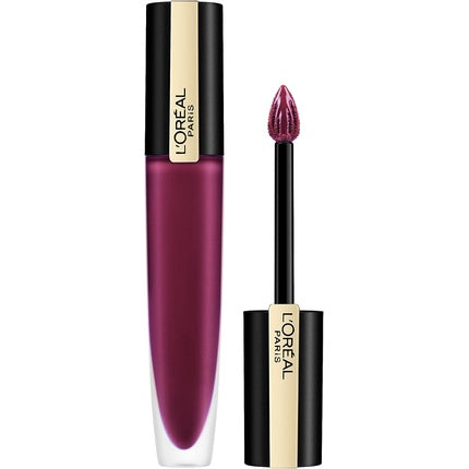 Ruj lichid, L'Oreal Paris, Rouge Signature Metallic 204 Voodoo, finisaj metalic