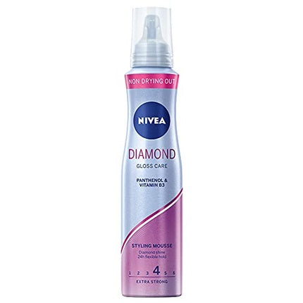 Spumă de păr, Nivea, Diamond Gloss Care, 150 ml