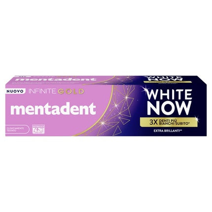 Pasta de dinți, Mentadent, White Now Infinite Gold, 75 ml