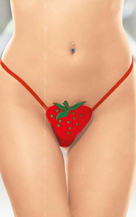 Chilot tanga, Softline, model 2283, roșu, poliamidă și lycra