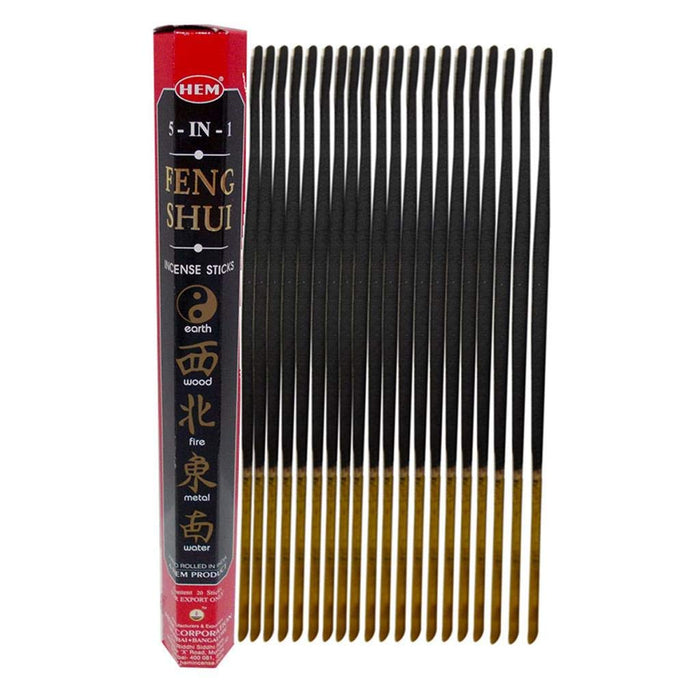 Bețișoare parfumate, Light Candel Art, Feng Shui 5 în 1, negru-auriu