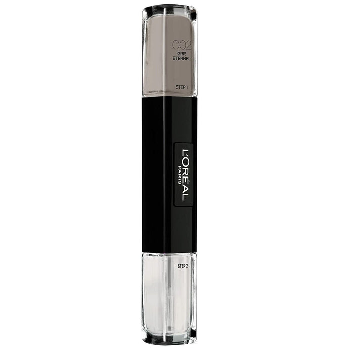 Lac de unghii, L'Oreal Infallible Gel Nail Polish, 02 Gris Eternel, 2x5 ml