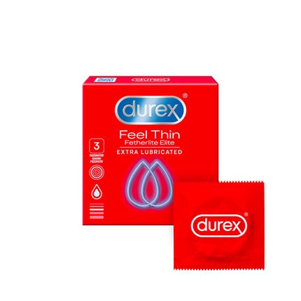 Prezervative, Durex, Feel Thin Extra Lubricated, 3 bucăți