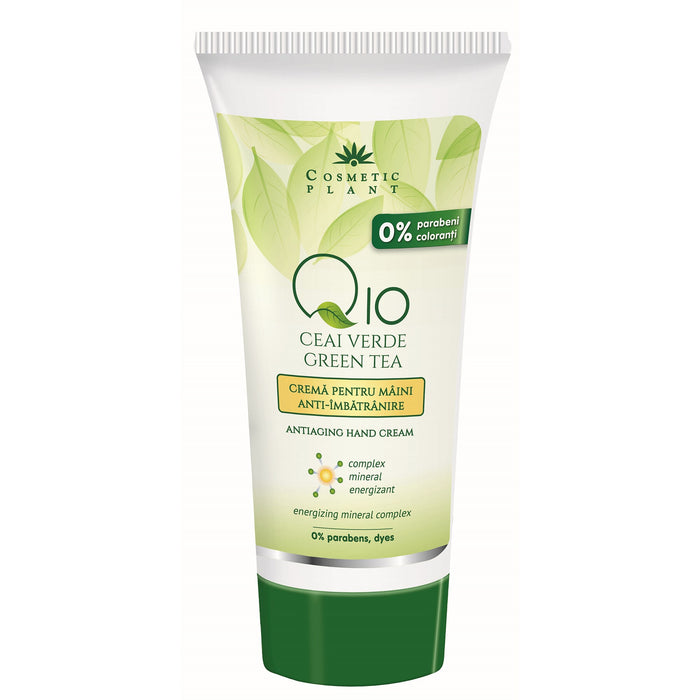 Cremă de mâini, CosmeticPlant, Q10 și ceai verde, 100 ml