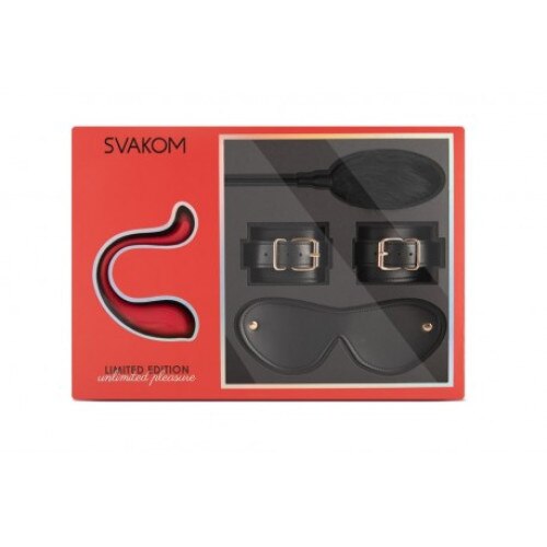 Set cadou cupluri, Svakom Unlimited Pleasure, roșu și negru