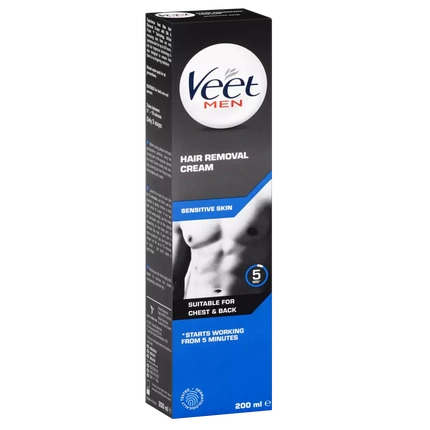 Cremă depilatoare bărbați, Veet, Sensitive, 200 ml