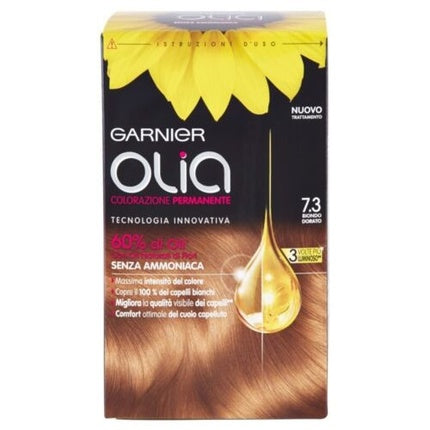 Vopsea de păr, Garnier Olia, 7.3 Blond Auriu, fără amoniac