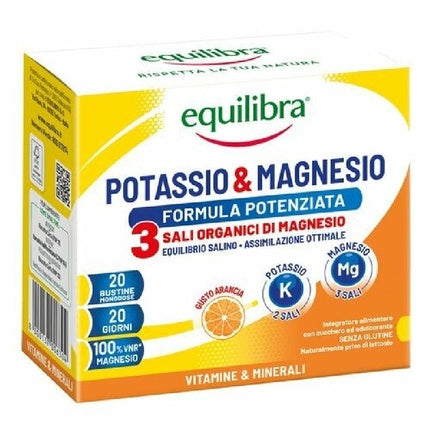 Supliment potasiu și magneziu, Equilibra, 20 plicuri