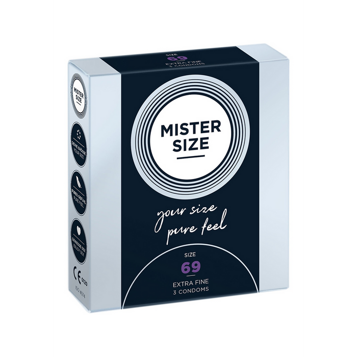 Prezervative, Mister Size, Pure Feel, 69 mm, 3 bucăți