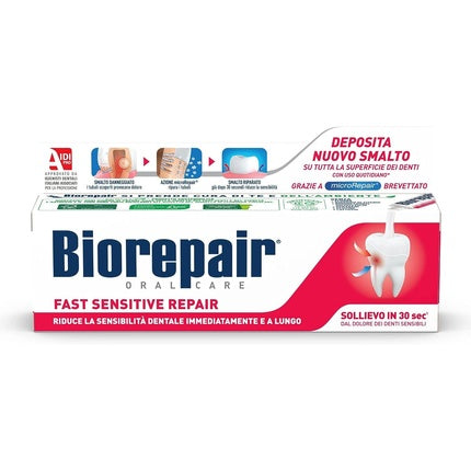 Pasta de dinți, Biorepair, Fast Sensitive Repair, 75 ml
