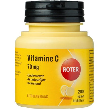 Tablete masticabile, Roter, Vitamina C 70mg, Lămâie, 200 bucăți