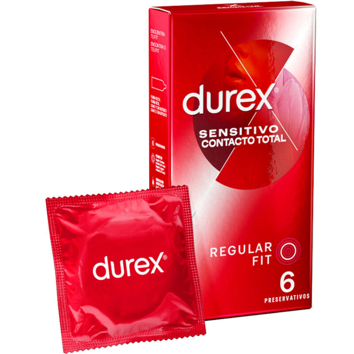 Prezervative, Durex, Sensitive Contact Total, 6 bucăți
