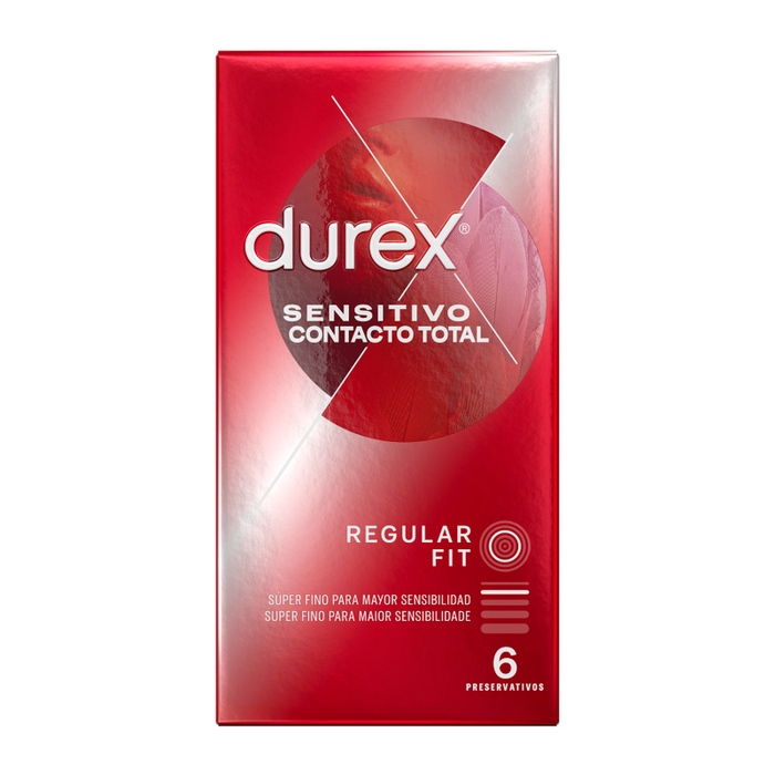 Prezervative, Durex, Sensitive Contact Total, 6 bucăți
