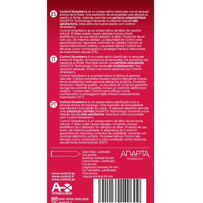 Prezervative, Control, Strawberry, aromă căpșuni, 12 buc