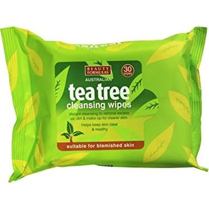 Șervețele demachiante, Beauty Formulas, Australian Tea Tree, 30 bucăți