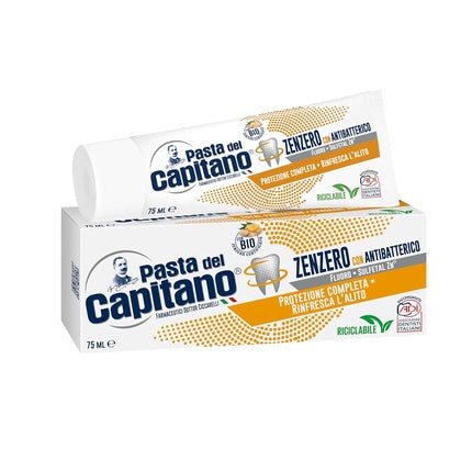 Pastă de dinți, Pasta del Capitano, Bio Ginger, acțiune antibacteriană, 75 ml