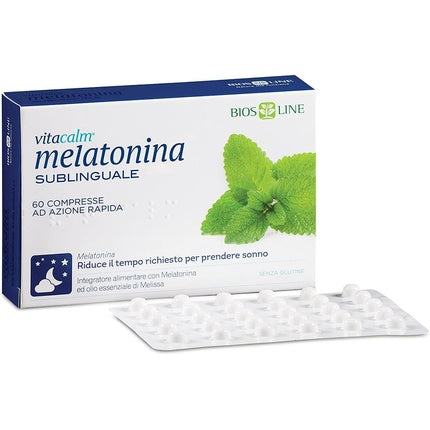 Supliment alimentar, Bioline, Vitacalm Melatonin Sublingual, 1 mg, 60 comprimate