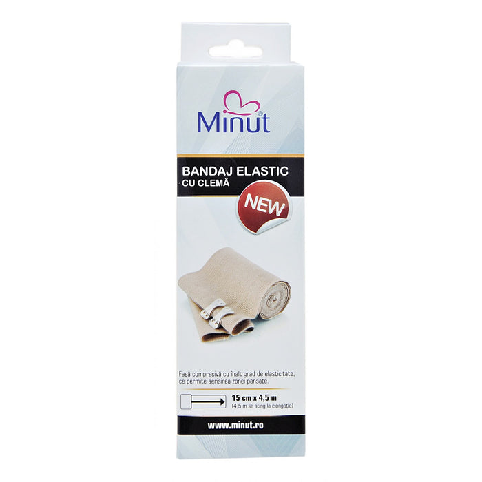 Bandaj elastic, Innovagoods, Minut, bej, 15cm x 4,5m