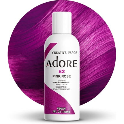 Vopsea păr semi-permanentă, Adore, Pink Rose, 118 ml