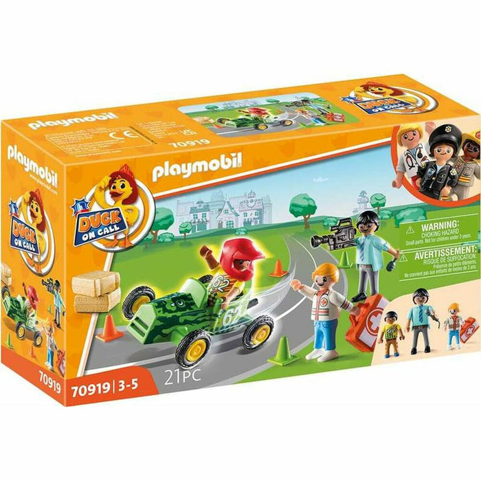 Set joacă ambulanță, Playmobil, Duck on Call, 21 piese