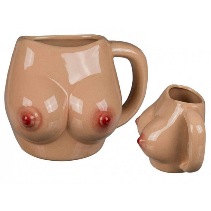 Cana ceramică, Out Of The Blue, design original, accente roșii