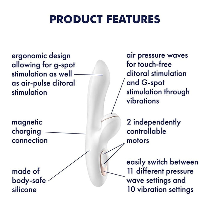 Vibrator Satisfyer Pro+ G-Spot, 2 motoare, silicon moale