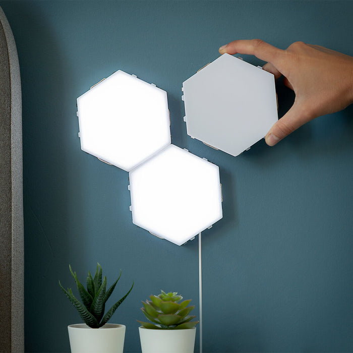 Set panouri LED modulare, InnovaGoods Tilight, 3 bucăți, magnetice